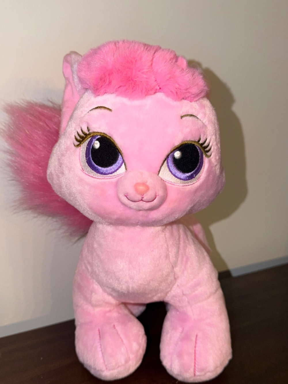Build A Bear Disney Palace Pets Aurora Sleeping Beauty Pink Plush Cat 12”